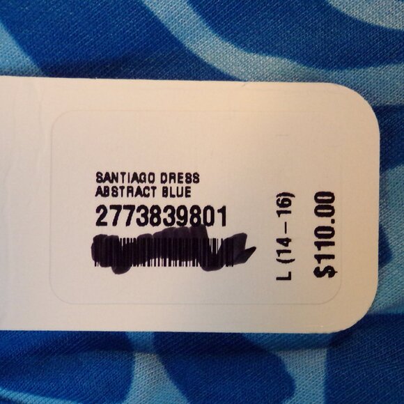 NEW Soft Surroundings Summer Dress L (14-16) Santiago Blue Maxi Sleeveless Knit - Picture 9 of 9